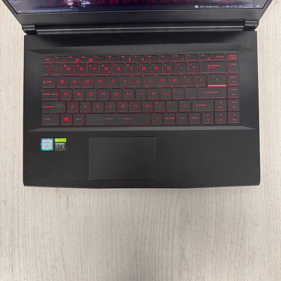 Ігровий ноутбук Б-клас MSI GF65 Thin 9SEXR / 15.6" (1920x1080) IPS / Intel Core i7-9750H (6 (12) ядра по 2.6 - 4.5 GHz) / 8 GB DDR4 / 512 GB SSD M.2 / nVidia GeForce RTX 2060, 6 GB GDDR6, 192-bit / WebCam б/в | Зображення 2
