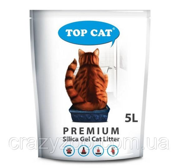 Наповнювач для котячого туалету Top Cat Premium силікагелевий 5 л 480101 | Зображення 1