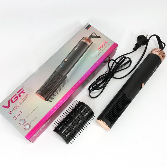 Фен для волос профессиональный 2 скорости, Многофункциональная расческа с горячим воздухом DG-51 | Зображення 9