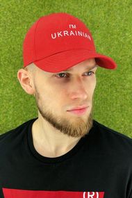 Мужская бейсболка «I`m Ukrainian» (1392) красный