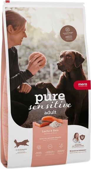 Корм Mera Pure Sensitive Dog Adult Lachs & Reis сухой с лососем для взрослых собак всех пород 1 кг