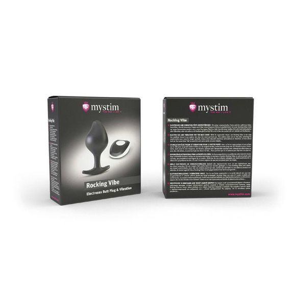 Силиконовая анальная пробка Mystim Rocking Vibe с вибрацией и пультом для электростимулятора, 3,7 см | Зображення 4