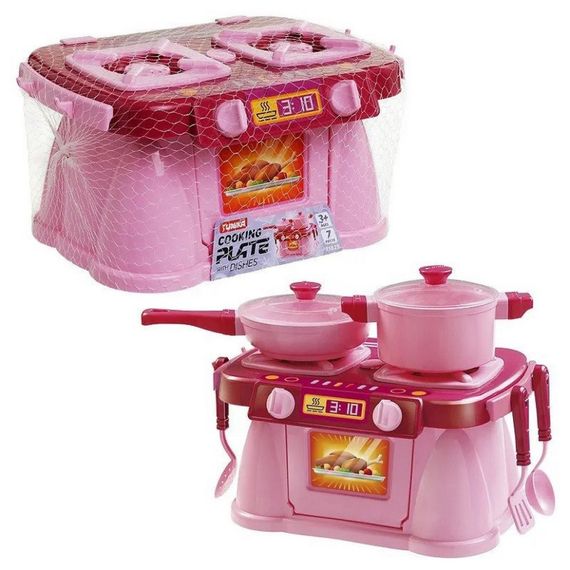 Ігровий набір Кухонна плита "Cooking Plate with Dishes" 71825, 7 предметів | Зображення 1