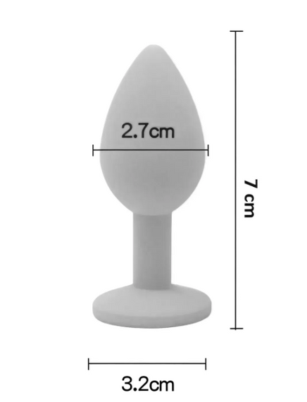 Силиконовая анальная пробка с кристаллом SKN KSIL-10S ( размер S ) sexstyle | Зображення 1