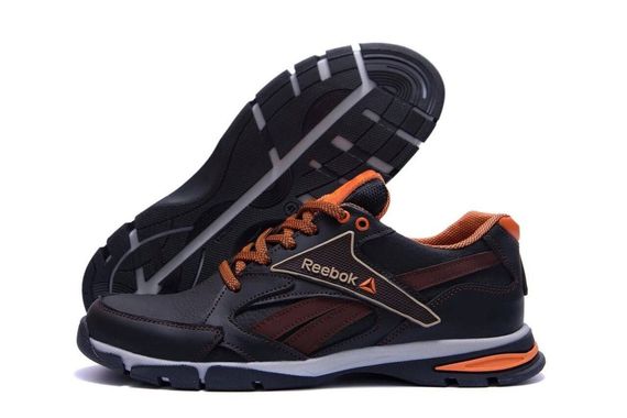 Шкіряні кросівки Reebok чорній, помаранчевий | Зображення 3