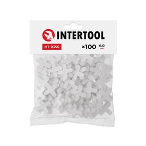 Набір дистанційних хрестиків для плитки 6.0 мм, 100 од. INTERTOOL HT-0356