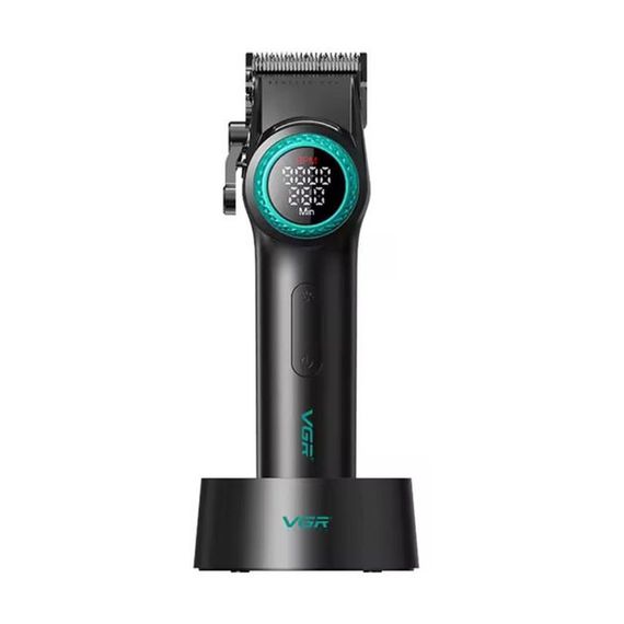 Профессиональная машинка для стрижки волос VGR V-001 с дисплеем 9000 об/мин и 10 сменными насадками (1,5-24 | Зображення 2