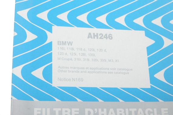 Фільтр салону BMW 3 E90 X1 E84 03- AH246 | Зображення 2