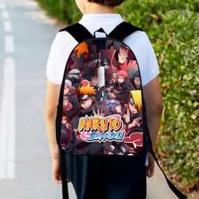 Рюкзак детский Аниме Наруто Акацуки, 34х27см,городской ранец для мальчика с принтом (00332)