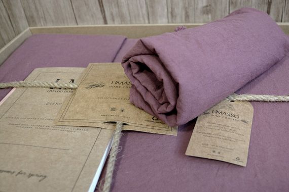Постельное белье Limasso Stonewashed Ranforse 160 х 220 см Raspberry | Зображення 5
