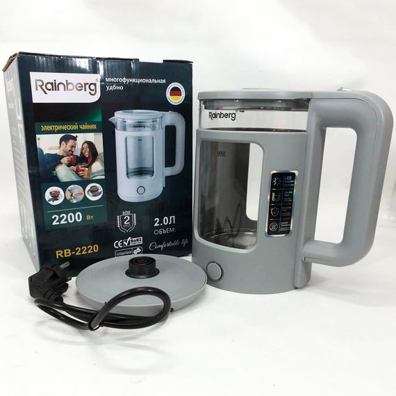 Электрочайники с подсветкой Rainberg RB-2220 | Электронный чайник  | VW-379 Чайник дисковый | Зображення 4