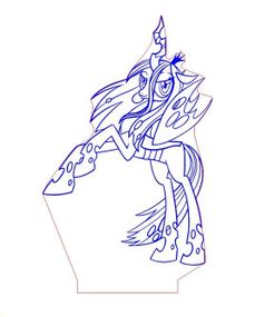 Акриловый светильник-ночник с пультом 16 цветов Единорог 3 tty-n001960