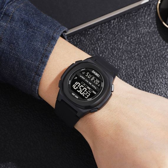 Чоловічий годинник Skmei 1821BKBK All Black | Зображення 2