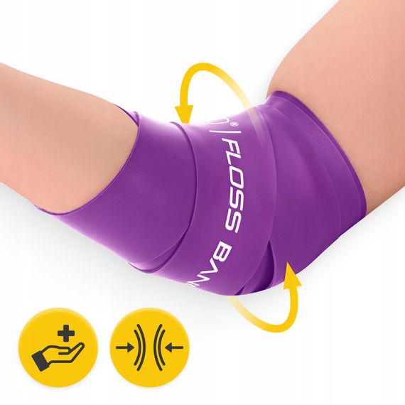 Стрічка компресійна для флосингу 4FIZJO Floss Band 207 x 5 x 0.1 см Violet (P-5905973405201) | Зображення 6