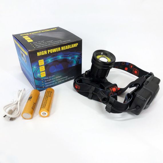 Потужний ліхтарик світлодіодний на голову XQ-172-T6-COB, Ліхтар UO-412 на лобовий | Зображення 2