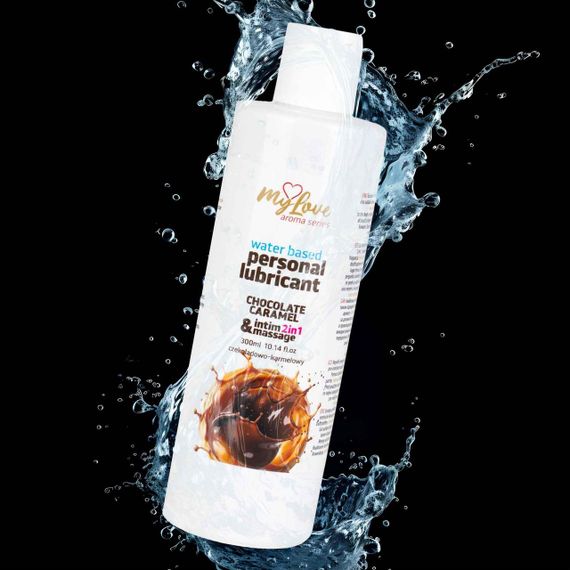 2в1 лубрикант та масажний гель - MyLove Aroma Series Intim&Massage Chocolate Caramel, 300 мл Sex Aura | Зображення 3