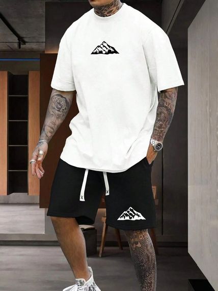 Комплект футболка та шорти ДТФ (оверсайз)