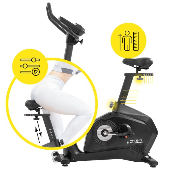 Велотренажер електромагнітний Cornix Amber Black | Зображення 3