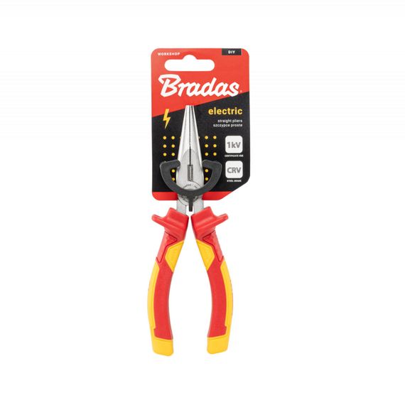 Плоскогубці прямі Bradas ELECTRIC, 160 мм, 1кВ VDE (DIY-PL1012/6) | Зображення 1