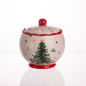 Цукорниця порцелянова новорічна New Year 500 (мл) з кришкою CR-1-5