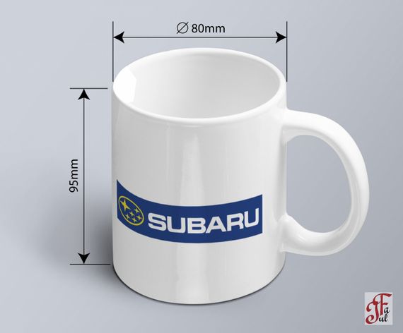 Чашка  з принтом авто логотип Subaru  (02010102018) | Зображення 1