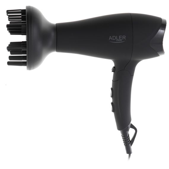 Фен для волосся Adler AD 2267, 2500 Вт, складна ручка, гумований корпус, дифузор, концентратор | Зображення 3