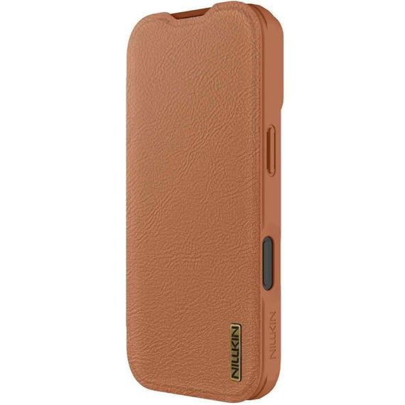 Шкіряний чохол-книжка Nillkin Qin Pro Camshield для Apple iPhone 17 (6.3") Brown | Зображення 1