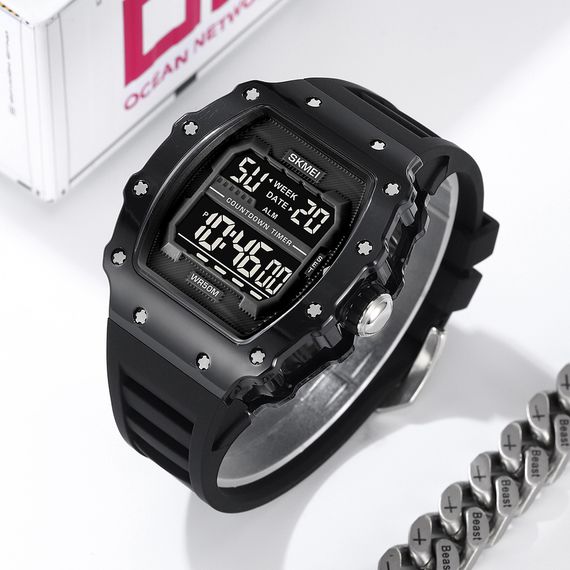 Чоловічий годинник Skmei 2296BTBKBK Bright Black | Зображення 4