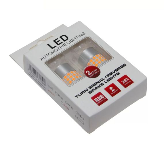 Комплект світлодіодних ламп LED Qline 3156 (P27W) Amber CANBUS (2 шт.) | Зображення 1