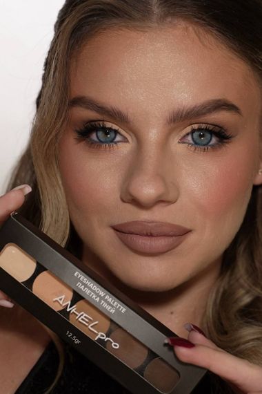 Палетка матових тіней для очей ANHELpro Eyeshadow palette - PT01 (12.5 g) | Зображення 3
