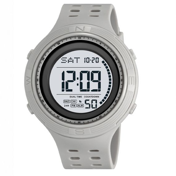 Чоловічий годинник Skmei 2708GY Grey з кварцовим механізмом та сірим ремінцем