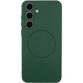 Чохол Silicone Cover Lakshmi Full Camera (AA) with MagFit для Samsung Galaxy S24 FE Зелений / Dark green