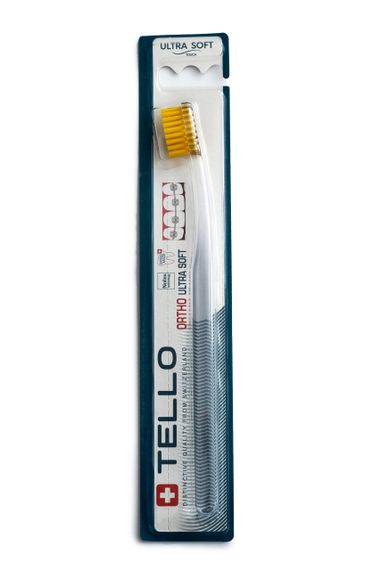 Ортодонтична зубна щітка Tello 4920 Ortho Ultra Soft, d 0.10 mm, жовта