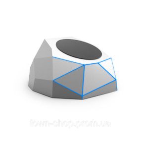Беспроводное Зарядное Устройство Xoopar - Geo Dock (Серебристое С Синей Led-Подсветкой)