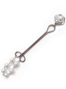 Затискач для клітора Art of Sex - Clit Clamp Royal Pearls, Сріблястий