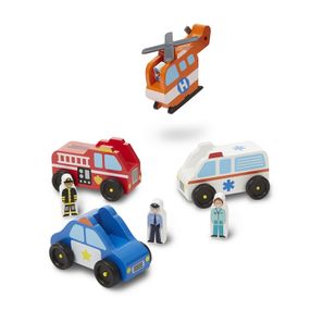 Ігровий набір Melissa&amp;Doug Дерев&apos;яний аварійний набір Транспорт (MD19285)