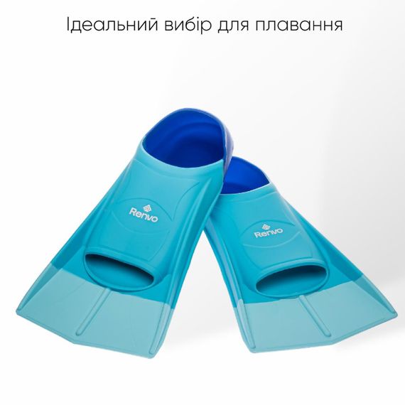 Короткие ласты для тренировки в бассейне Renvo Frio с закрытой пяткой Разноцветный 39-41 (SF100-06 39-41) | Зображення 1