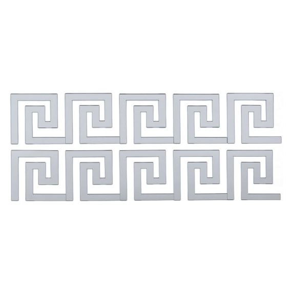 Дзеркальний декор акриловий самоклеючий срібло,10шт (D) SW-00002506