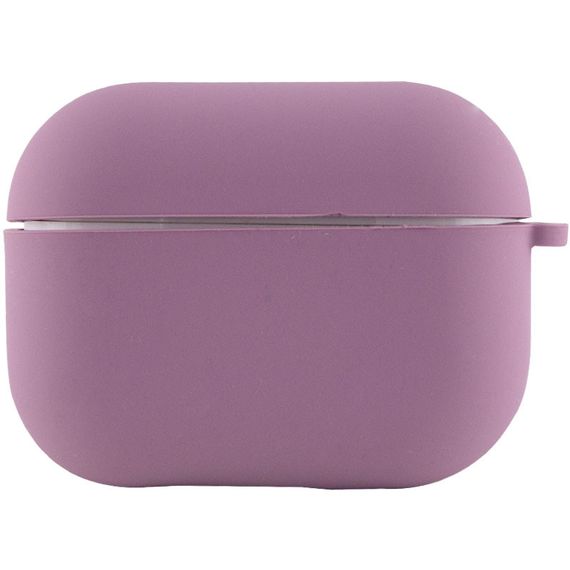 Силиконовый футляр с микрофиброй для наушников Airpods Pro Лиловый / Lilac Pride | Зображення 1