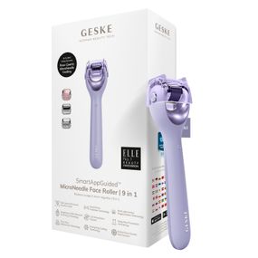 Електронний ролер для обличчя з мікроголками GESKE MicroNeedle Face Roller 9в1 purple
