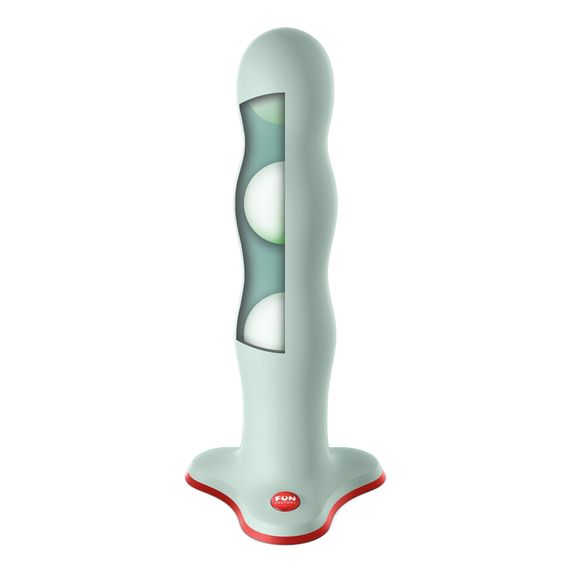Фалоімітатор Fun Factory BOUNCER Light Green, кульки всередині, ефект вібрації, діаметр 3,9 см | Зображення 6