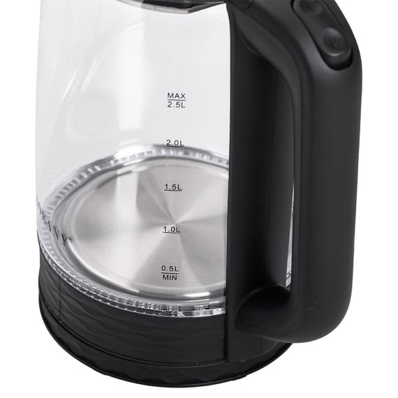 Електричний скляний чайник 2,5 л Sokany чайник дисковий для дому 1500 Вт | Зображення 6