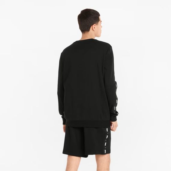 Толстовка мужская Puma Ess+ Tape Crew Sweatshirt​​​​​​ 847384 01 (черный, хлопок, спортивная, бренд пума) | Зображення 3