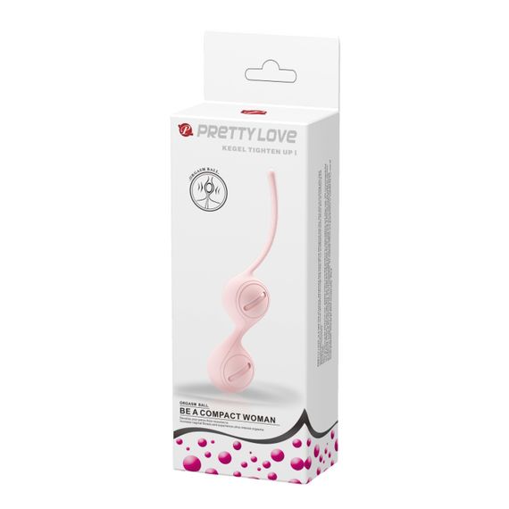 Вагінальні кульки Pretty Love Kegel Tighten, рожеві, 16,3 × 3,3 см Sex Aura