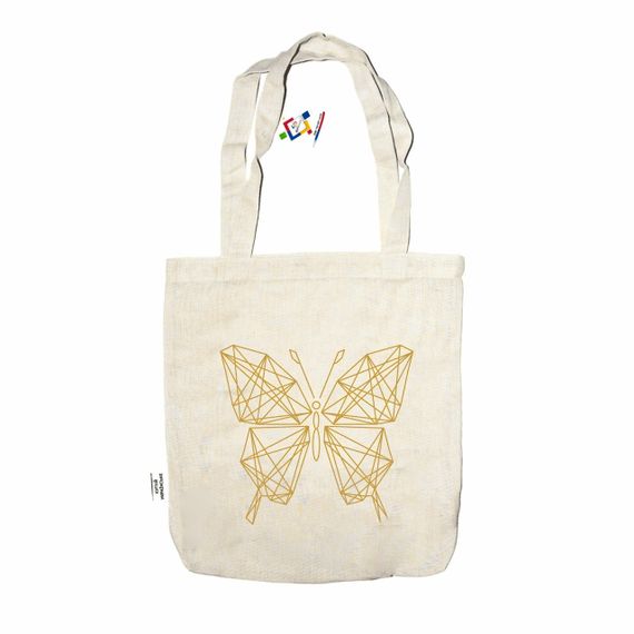 Экосумка шоппер 4Profi Butterfly двунитка (хлопок) белая 19009