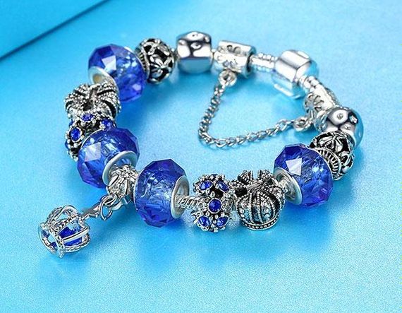Жіночий браслет Primo Korona з шармами - Blue | Зображення 1