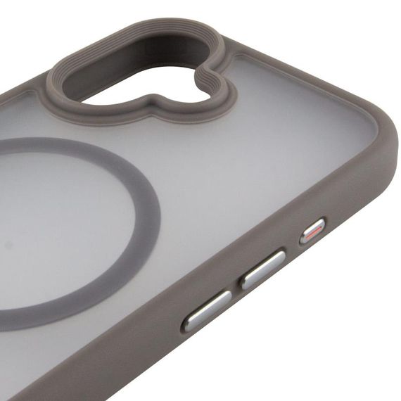 TPU+PC чохол Metal Buttons with Magnetic Fit для Apple iPhone 17 (6.3") Сірий / Grey | Зображення 3