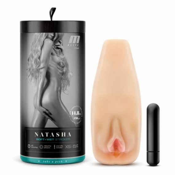 Мастурбатор з віброкулею M For Men Natascha реалістичний, 6.4 см х 17.8 см Sex Aura | Зображення 1