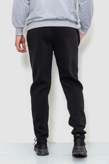 Спорт чоловічі штани на флісі, колір чорний, 244R41269 | Зображення 3