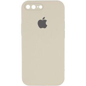 Чохол Silicone Case Square Full Camera Protective (AA) для Apple iPhone 7 plus / 8 plus (5.5") Бежевий / Antique White